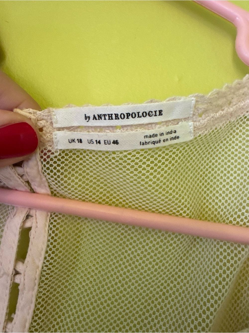 Anthropologie Pale Blush Embroidered Peasant Tunic - Picture 4 of 8